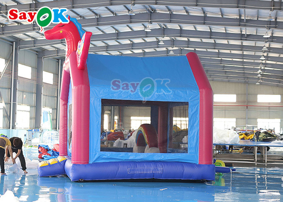 Moon Inflatable Bouncer Untuk Pesta Unicorn Jumping Bounce Castle House Dengan Slide