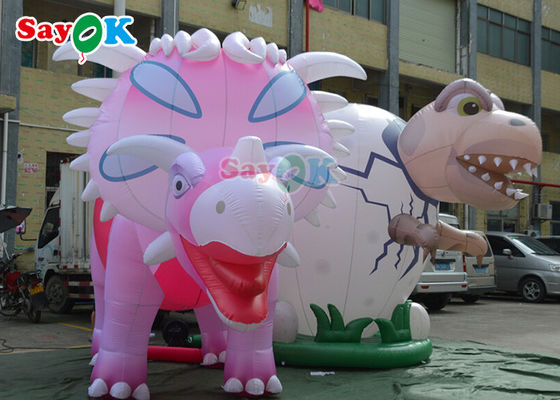 Karakter Iklan Inflatable 4m Dinosaurus Raksasa Inflatable Untuk Dekorasi Perayaan Tahan Angin