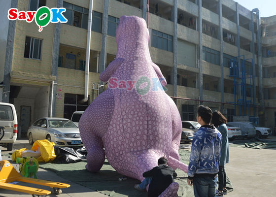 Dinosaurus Natal Inflatable Ukuran Besar 5m Inflatable Tyrannosaurus Rex Dinosaurus Full Printing