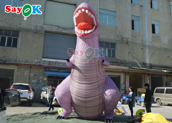 Dinosaurus Natal Inflatable Ukuran Besar 5m Inflatable Tyrannosaurus Rex Dinosaurus Full Printing