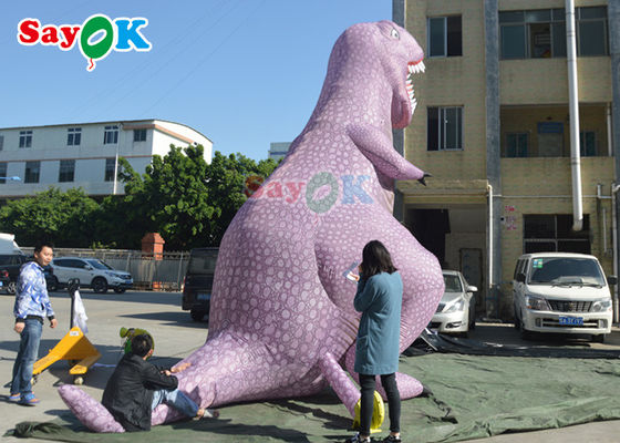 Dinosaurus Natal Inflatable Ukuran Besar 5m Inflatable Tyrannosaurus Rex Dinosaurus Full Printing