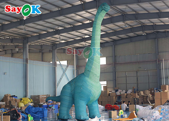 Dinosaurus Natal Inflatable 7m Dinosaurus Natal Inflatable Dekorasi Taman Inflatable Tyrannosaurus Rex Model