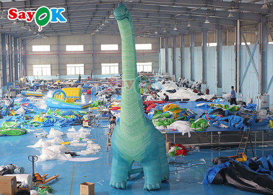 Dinosaurus Natal Inflatable 7m Dinosaurus Natal Inflatable Dekorasi Taman Inflatable Tyrannosaurus Rex Model