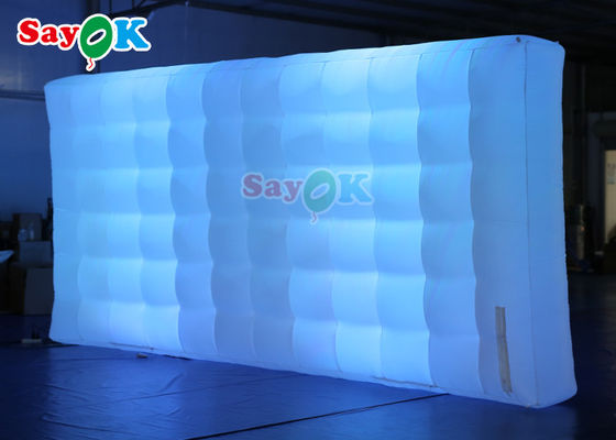 Oxord Kain Inflatable Photo Booth Backdrop Led Wall Lighting Warna-warni Inflatable Led Wall