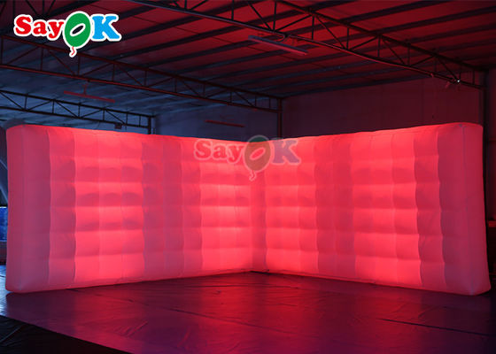 Oxord Kain Inflatable Photo Booth Backdrop Led Wall Lighting Warna-warni Inflatable Led Wall