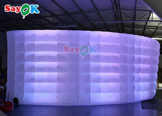 Curve Wall Multi Color Inflatable Backdrop Wall Dengan Strip LED Photo Booth Wall