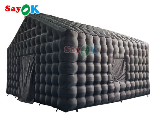 Komersial Oxford Hitam Cube Inflatable Party Tent Klub Malam Inflatables Dengan Air Blower