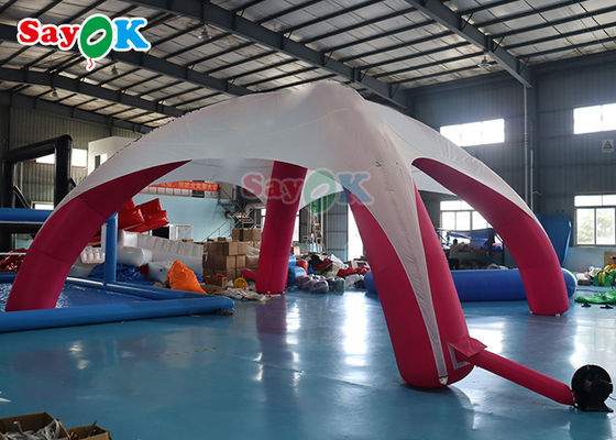 Acara Disponsori X Bentuk Tenda Laba-laba Inflatable Iklan Promo Tenda Putih Dan Pink Tenda Udara Inflatable