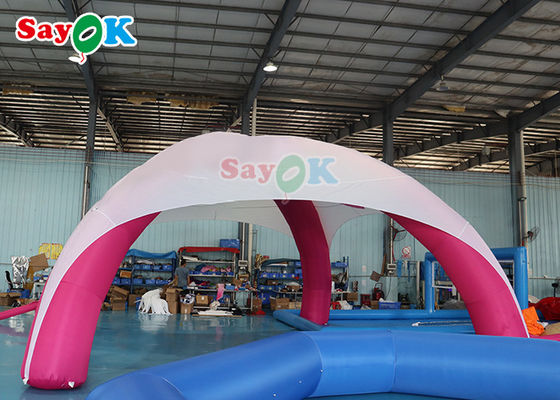 Acara Disponsori X Bentuk Tenda Laba-laba Inflatable Iklan Promo Tenda Putih Dan Pink Tenda Udara Inflatable