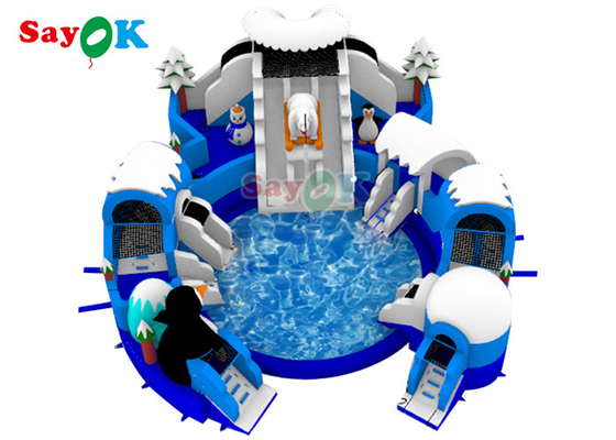 Digital Printing Inflatable Theme Water Park Sewa Peralatan Bermain Air