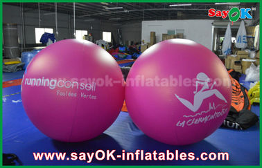 Raksasa 2 m DIA PVC Tiup Merah Balon Iklan Luar Ruangan Tiup Balon Helium