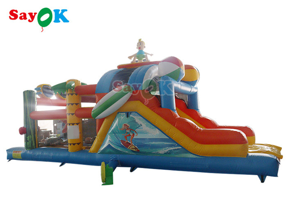 Komersial Slide Inflatable Ocean Tema Slide Air Dry Anak-anak Anak-anak Slide Mendaki Batu