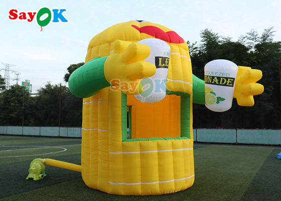 Tenda Udara Oxford Inflatable Lemon Cartoon Booth Udara Custom Made Tenda Lawn Inflatable