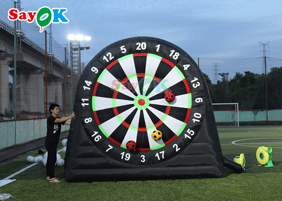 Target Sepak Bola Raksasa 10ft Tinggi Inflatable Olahraga Permainan Outdoor Dartboard Dengan 8pcs Bola Sepakbola