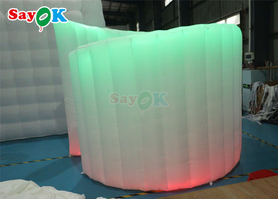 Dekorasi pesta pernikahan Dome 360 Photo Booth Wall Backdrop Led Light Inflatable Curved Wall
