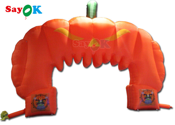 Halloween Pumpkin Inflatable Arch Dekorasi Hallowmas Blow Up Archway