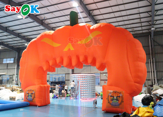 Halloween Pumpkin Inflatable Arch Dekorasi Hallowmas Blow Up Archway