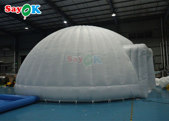 PVC Tarpaulin Double Door Led Tenda Kubah Inflatable Untuk Acara Pesta Luar Ruangan