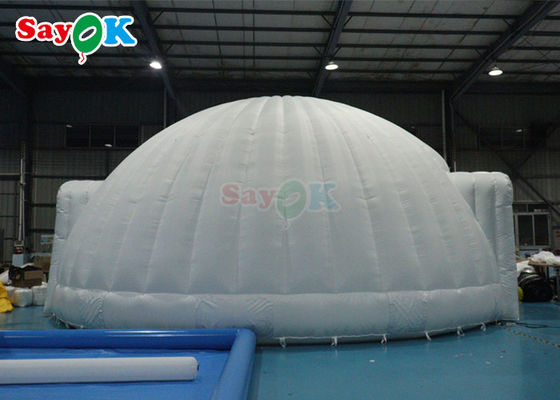 PVC Tarpaulin Double Door Led Tenda Kubah Inflatable Untuk Acara Pesta Luar Ruangan