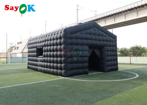 Hitam Disco Inflatable Light Mobile Night Club Tent Portable Party Led Lighting Untuk Sewa Klub Malam Inflatable