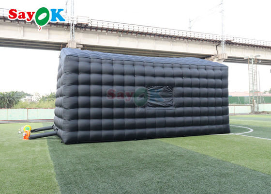 Hitam Disco Inflatable Light Mobile Night Club Tent Portable Party Led Lighting Untuk Sewa Klub Malam Inflatable