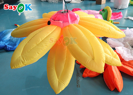 Disesuaikan Led Lighted Inflatable Flower Dekorasi Pesta Panggung Acara