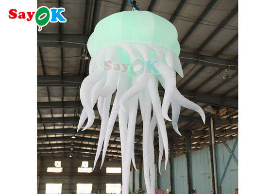 Kostum Boneka Balon Ubur-Ubur Tiup Dengan Lampu LED Menggantung Balon Gurita LED Tiup