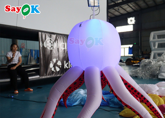 Ubur-ubur LED Menggantung Boneka Gurita Tiup Untuk Dekorasi Iklan