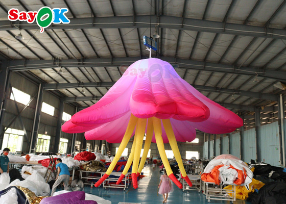 Custom Led Lighted Advertising Shining Inflatable Flowers Untuk Dekorasi Pesta Panggung