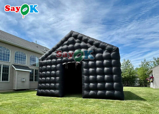 Hitam Disco Inflatable Light Mobile Night Club Tent Portable Party Led Lighting Untuk Sewa Klub Malam Inflatable