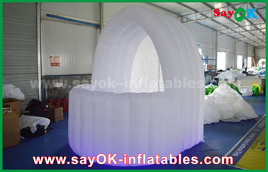 Tenda Tiup Bar Putih 3m DIA Tenda Udara Tiup Oxford Cloth Pub Bar Tent Dengan Lampu LED