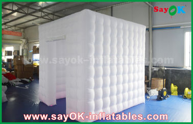 Inflatable Photo Studio Gambar Lukisan Inflatable Photo Booth Tent 2.5m Full White Oxford Inflatable Cube