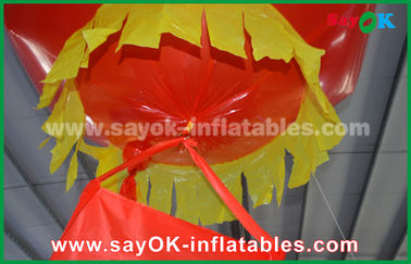 Nylon Cloth Inflatable Pencahayaan Dekorasi Red Inflatable Lantern Glim Scaldfish