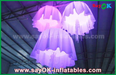 1m - 2m DIA Color Change Nylon Material Inflatable Jellyfish Dengan CE / UL Blower