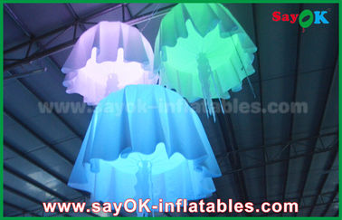 1m - 2m DIA Color Change Nylon Material Inflatable Jellyfish Dengan CE / UL Blower