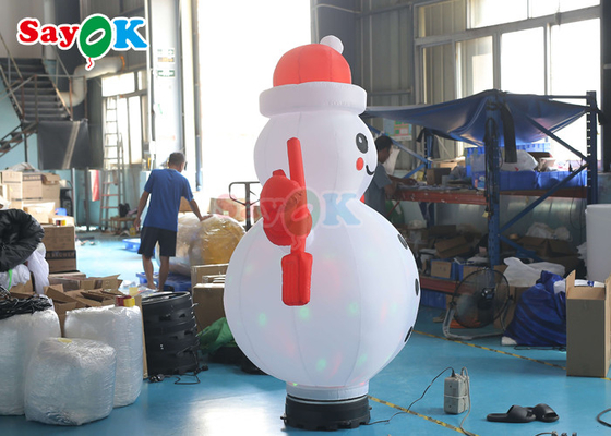 Oxford Kain Inflatable Dekorasi Liburan Air Model Pvc Inflatable Rotating Natal Snowman