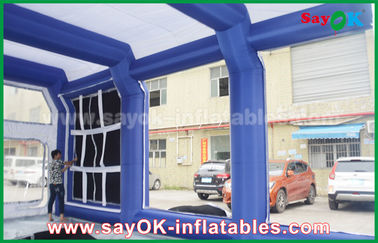 0.5mm PVC Kustom Inflatable Produk Putih Biru Inflatable Spray Booth House Tent