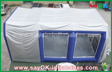 0.5mm PVC Kustom Inflatable Produk Putih Biru Inflatable Spray Booth House Tent