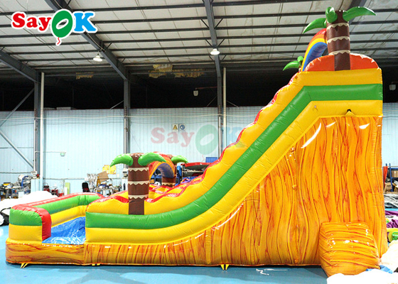 Anak dewasa Backyard Air Slide Inflatable Dengan Kolam Renang Blow Up Slip N Slide 9x5.5x6mH