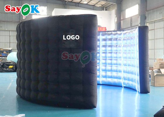 Portable Curved Inflatable Photo Booth Backdrop Wall Untuk Pameran