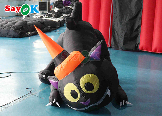 Halloween Kartun Model Hewan Inflatable Black Cat Dekorasi Taman Halloween