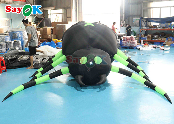 Menggantung mengerikan laba-laba kembung Halloween Dekorasi Hitam Dan Hijau
