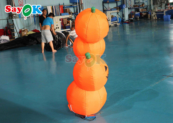 PVC Inflatable Halloween Dekorasi 4,9ft Bentuk labu LED Model Led