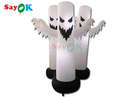 4.9Ft Inflatable Halloween Dekorasi 3 Ghost Model Halloween Dekorasi Dengan Lampu LED