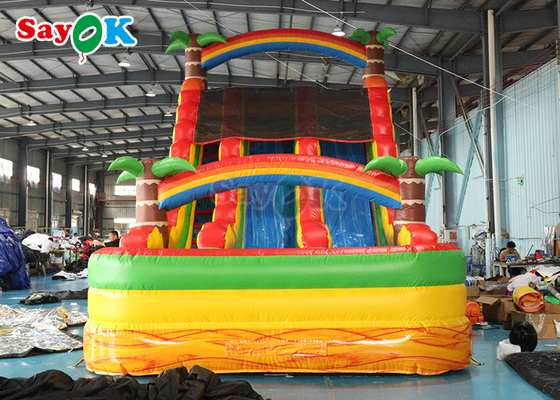 Bouncing Bouncer PVC Tarpaulin Slide Air Inflatable Komersial Anak-anak Kolam renang Slide Air