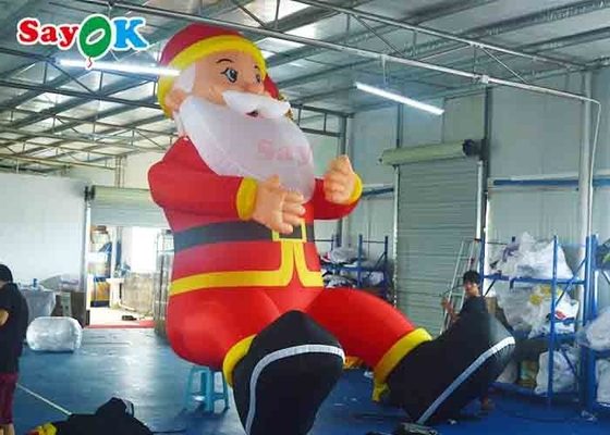 Iklan Duduk Menetap Dekorasi Natal Luar Ruangan Tiup Jahitan Ganda