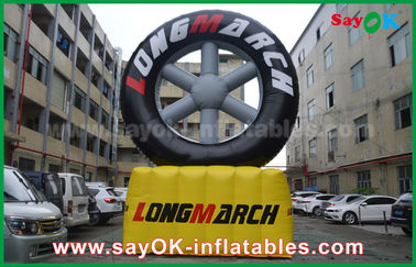 PVC Outdoor Advertising Inflatable Tyre Model Dengan Pencetakan Logo Disesuaikan