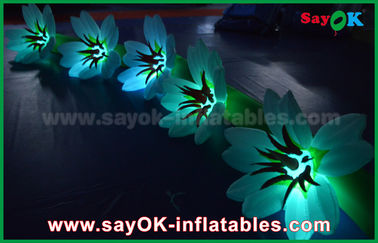 5m Panjang Nylon Inflatable Flower Rantai Inflatable Light Decoration Untuk Pernikahan