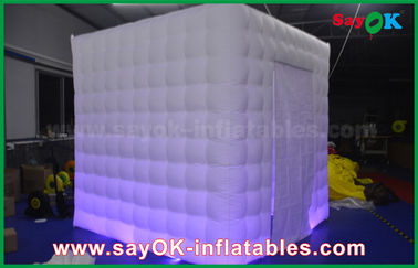 Inflatable Photo Studio 1 Pintu Tahan Air Pernikahan Inflatable Mobile Photo Booth Dengan Led Strip Yang Dapat Diubah