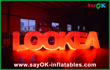 Raksasa Inflatable Led Letter Lookea Pencahayaan Luar Inflatable Dekorasi Untuk Partai